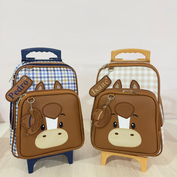 MOCHILA ESCOLAR LÚDICA CAVALO