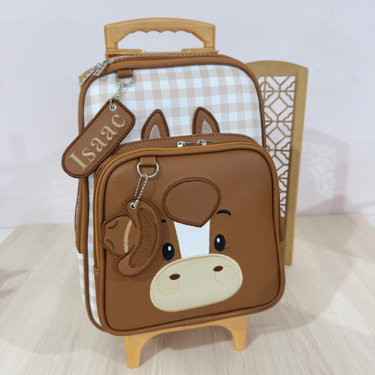 MOCHILA ESCOLAR LÚDICA CAVALO