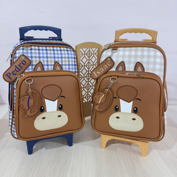 MOCHILA ESCOLAR LÚDICA CAVALO