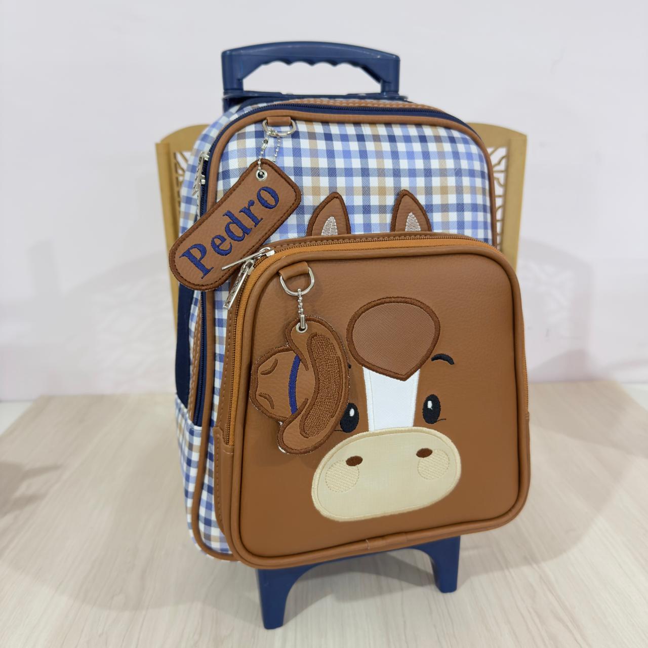 MOCHILA ESCOLAR LÚDICA CAVALO