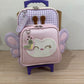 Mochila Escolar Borboleta Xadrez